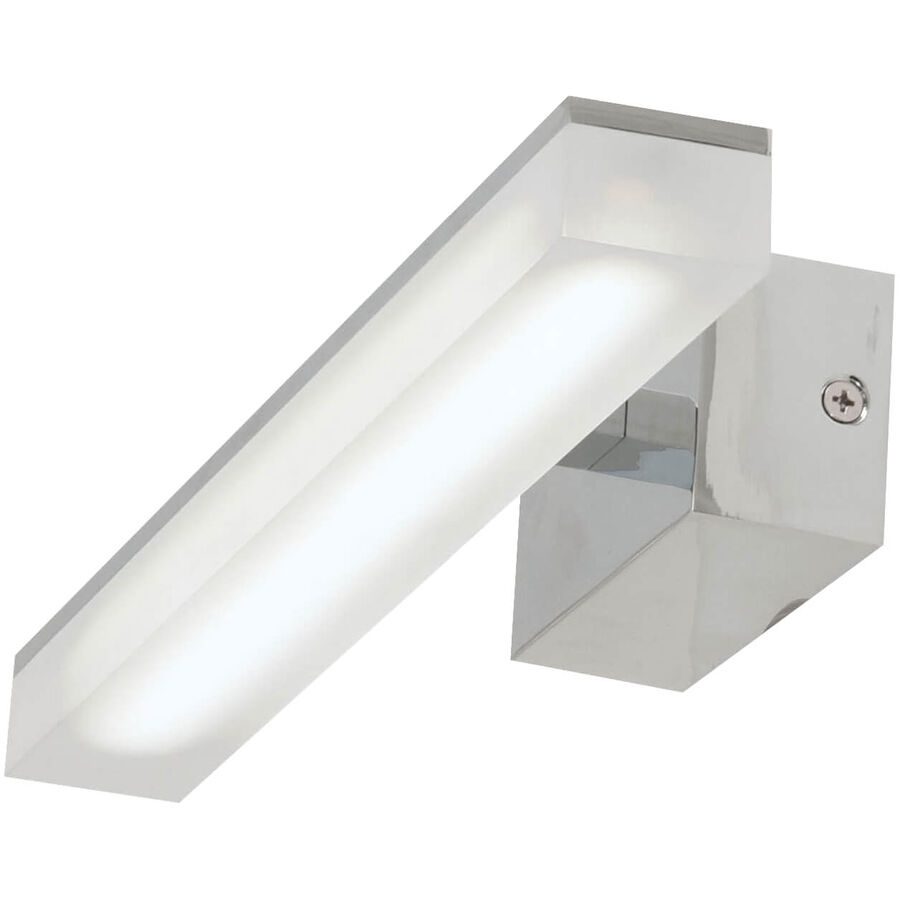 Wandlampe Serafina Grau Metall 32 cm 5 cm - Farbe: verchromt - LED - Lichtfarbe: Warmweiss - Wandlampe- LED Energiesparlampe