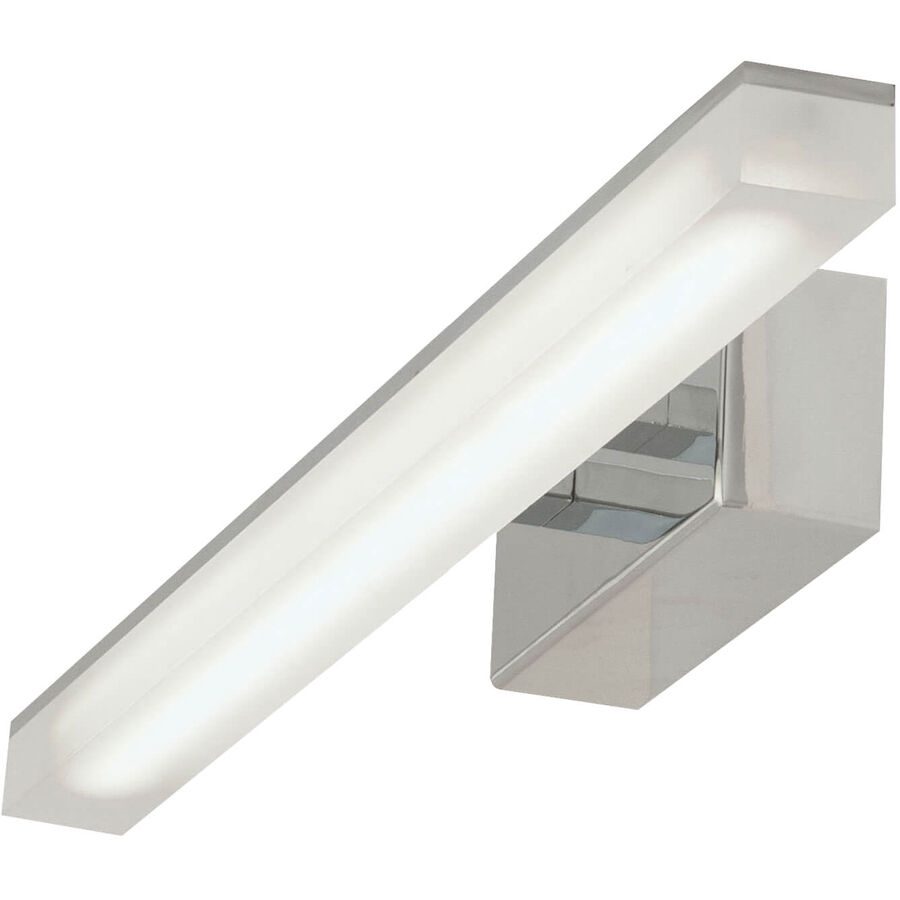 Wandlampe Serafina Grau Metall 46 cm 5.5 cm - Farbe: verchromt - LED - Lichtfarbe: Warmweiss - Wandlampe- LED Energiesparlampe