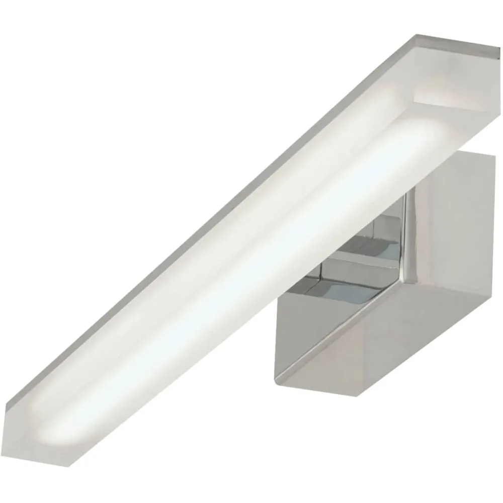 Wandlampe Serafina Grau Metall 46 cm 5.5 cm - Farbe: verchromt - LED - Lichtfarbe: Warmweiss - Wandlampe- LED Energiesparlampe