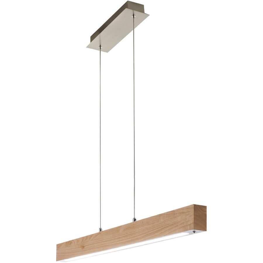 Pendellampe Belize Braun Holz/Metall 110 cm 200 cm - Farbe: eiche - LED - Lichtfarbe: Warmweiss - Pendellampe- LED Energiesparlampe