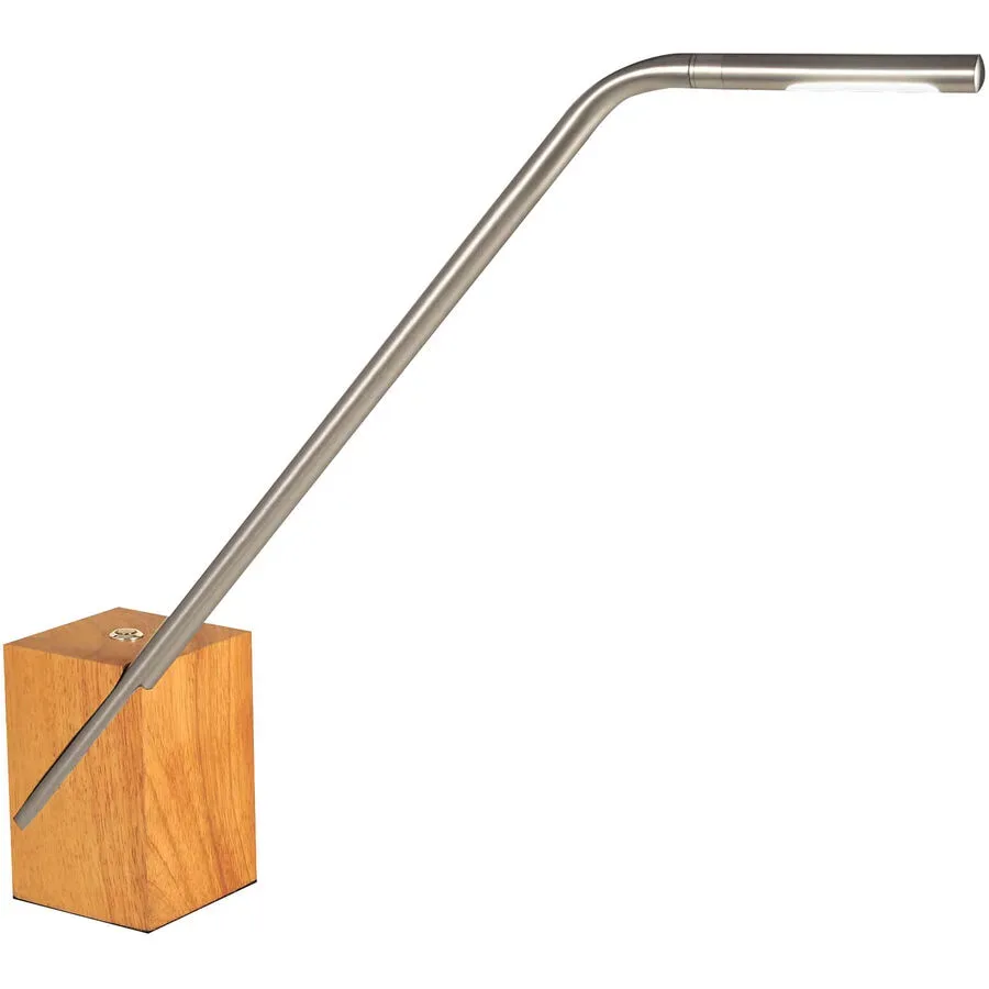 Tischlampe Volero Weiss Holz/Metall 60 cm 48 cm - Farbe: eiche - LED - Lichtfarbe: Warmweiss - Tischlampe- LED Energiesparlampe