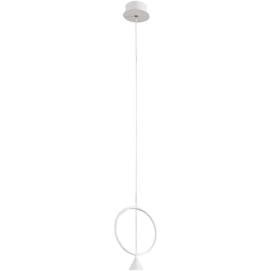 Pendellampe Vitor Weiss Metall 200 cm - LED - Lichtfarbe: Warmweiss - Pendellampe- LED Energiesparlampe