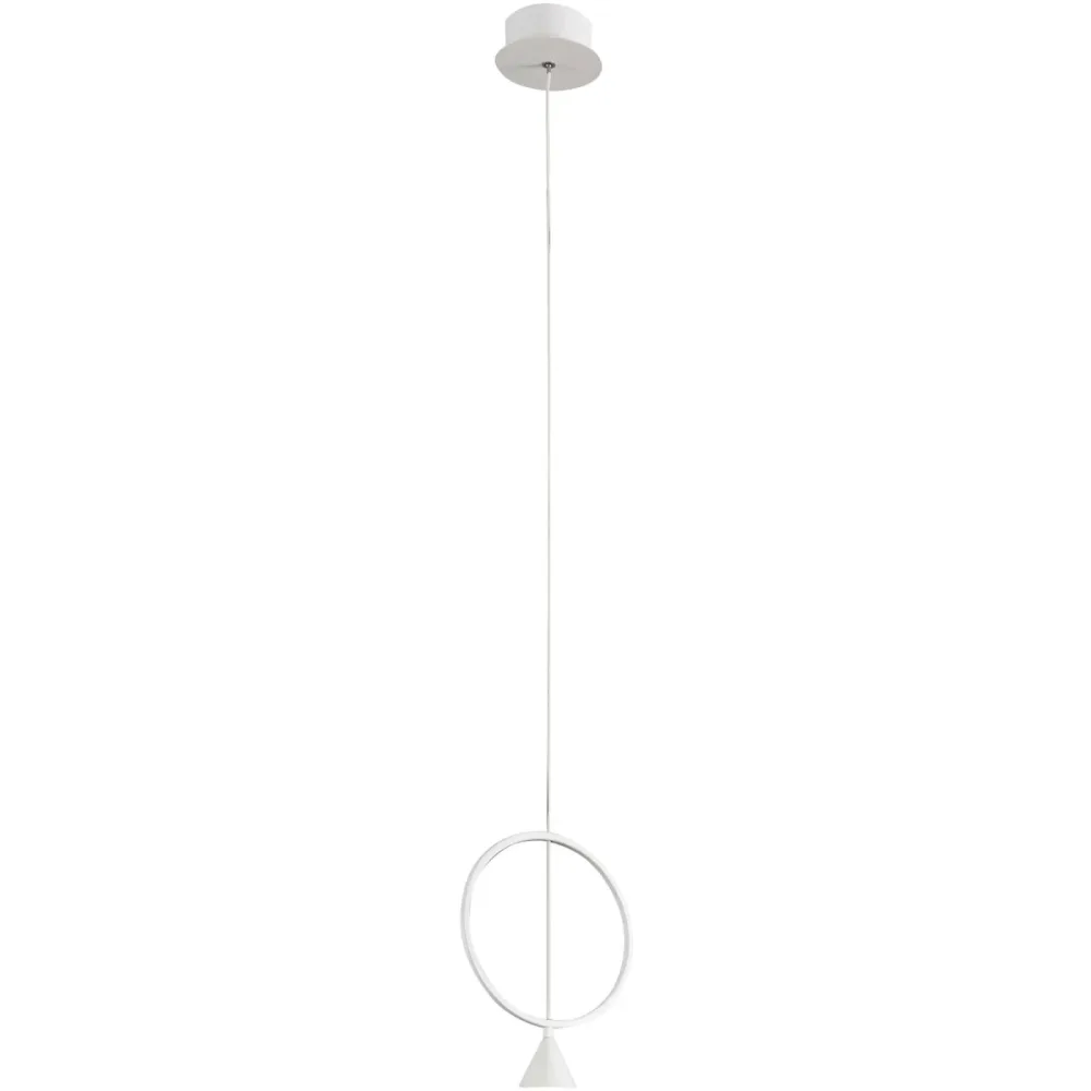 Pendellampe Vitor Weiss Metall 200 cm - LED - Lichtfarbe: Warmweiss - Pendellampe- LED Energiesparlampe