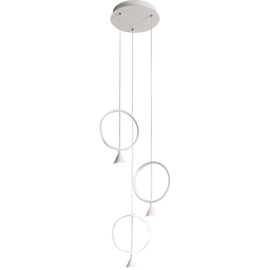 Pendellampe Vitor Weiss Metall 45 cm 200 cm - LED - Lichtfarbe: Warmweiss - Pendellampe- LED Energiesparlampe