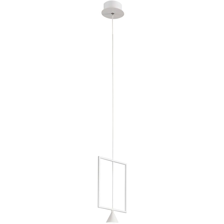 Pendellampe Dane Weiss Metall 18 cm 200 cm - LED - Lichtfarbe: Warmweiss - Pendellampe- LED Energiesparlampe