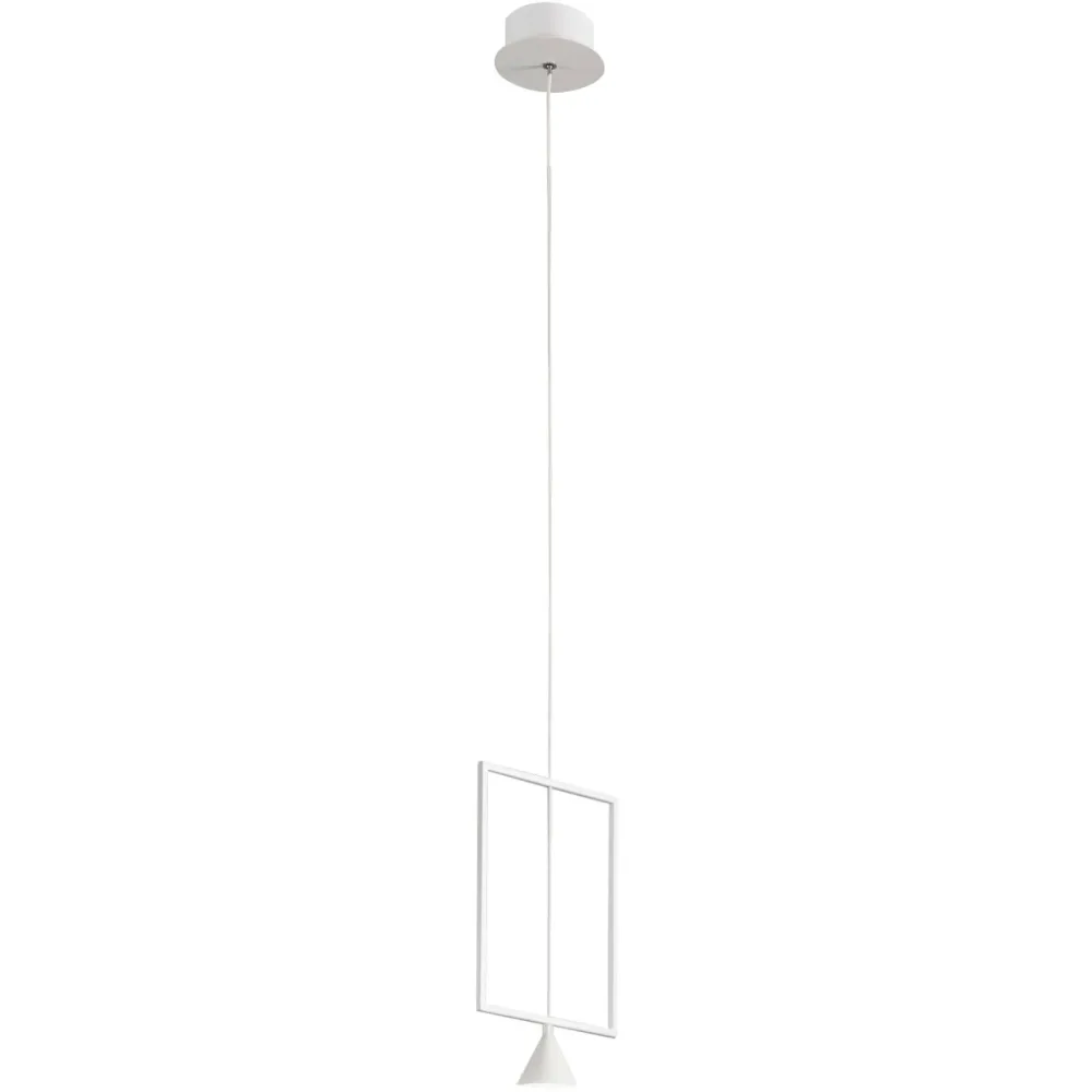 Pendellampe Dane Weiss Metall 18 cm 200 cm - LED - Lichtfarbe: Warmweiss - Pendellampe- LED Energiesparlampe