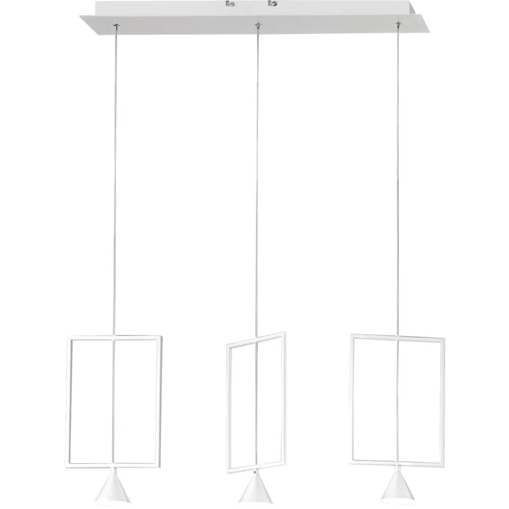 Pendellampe Dane Weiss Metall 73 cm 200 cm - LED - Lichtfarbe: Warmweiss - Pendellampe- LED Energiesparlampe