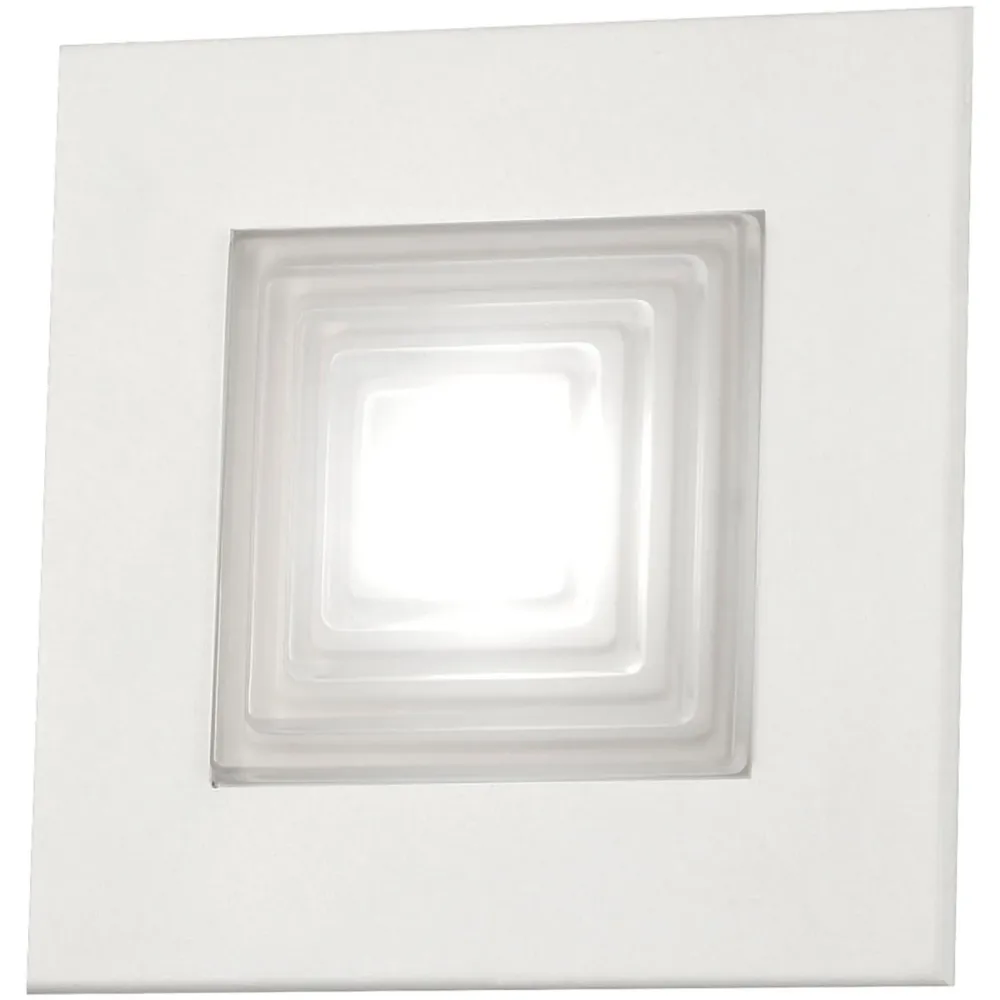 Wandlampe Faras Weiss Metall 21 cm 21 cm - LED - Lichtfarbe: Warmweiss - Wandlampe- LED Energiesparlampe