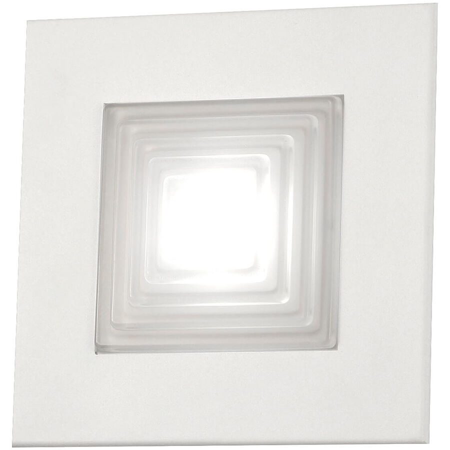 Wandlampe Faras Weiss Metall 21 cm 21 cm - LED - Lichtfarbe: Warmweiss - Wandlampe- LED Energiesparlampe