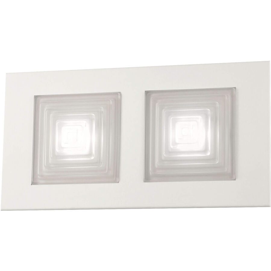 Wandlampe Faras Weiss Metall 36 cm 19 cm - LED - Lichtfarbe: Warmweiss - Wandlampe- LED Energiesparlampe