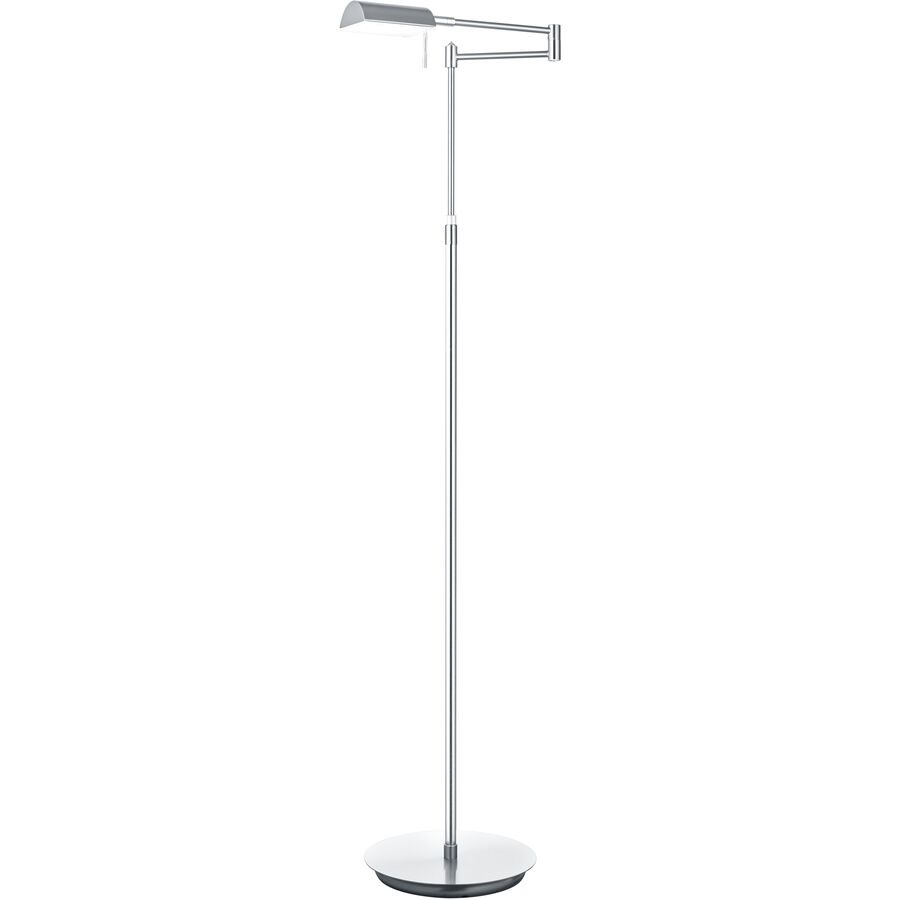 Leselampe Gaio Silber Chrom 26 cm 145 cm Höhenverstellbar (manuell) - Farbe: Nickel matt m. Chrom/weiss - LED - Lichtfarbe: Warmweiss - Material: