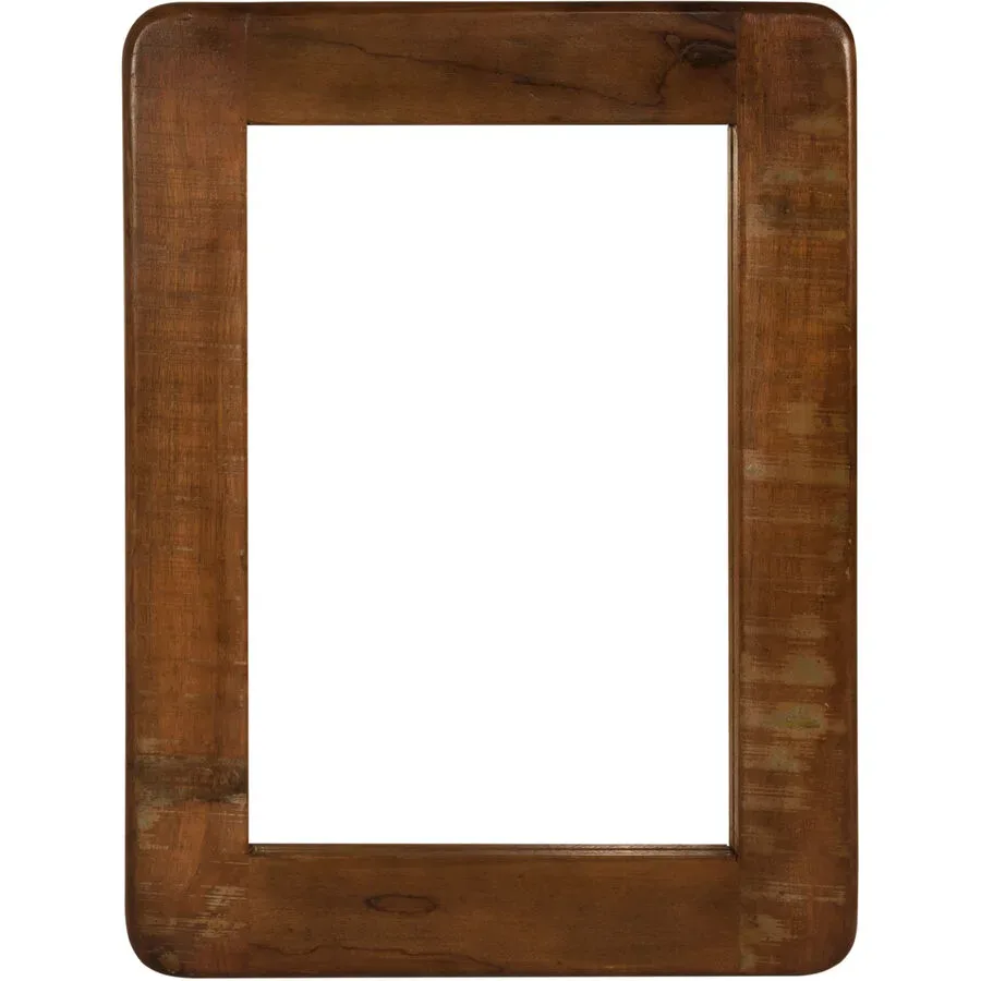 Wandspiegel Fride Braun Holz 60 cm 80 cm - Material: Altholz - Wandspiegel