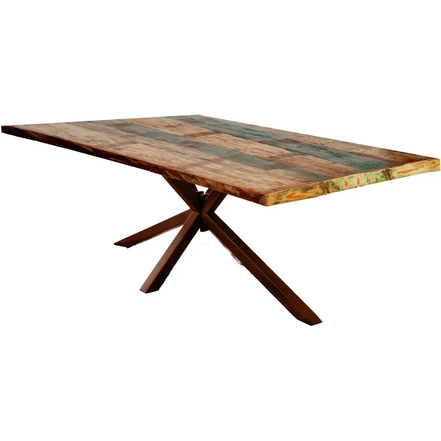 Esstisch Stella Mehrfarbig Holz 160 cm - Farbe: Bunt - Material: Recycletes Holz - Esstisch