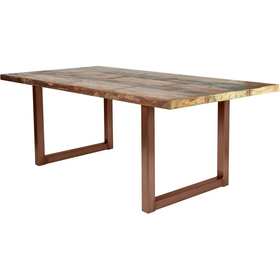 Esstisch Uwe Mehrfarbig Holz 160 cm - Farbe: Bunt - Material: Recycletes Holz - Esstisch