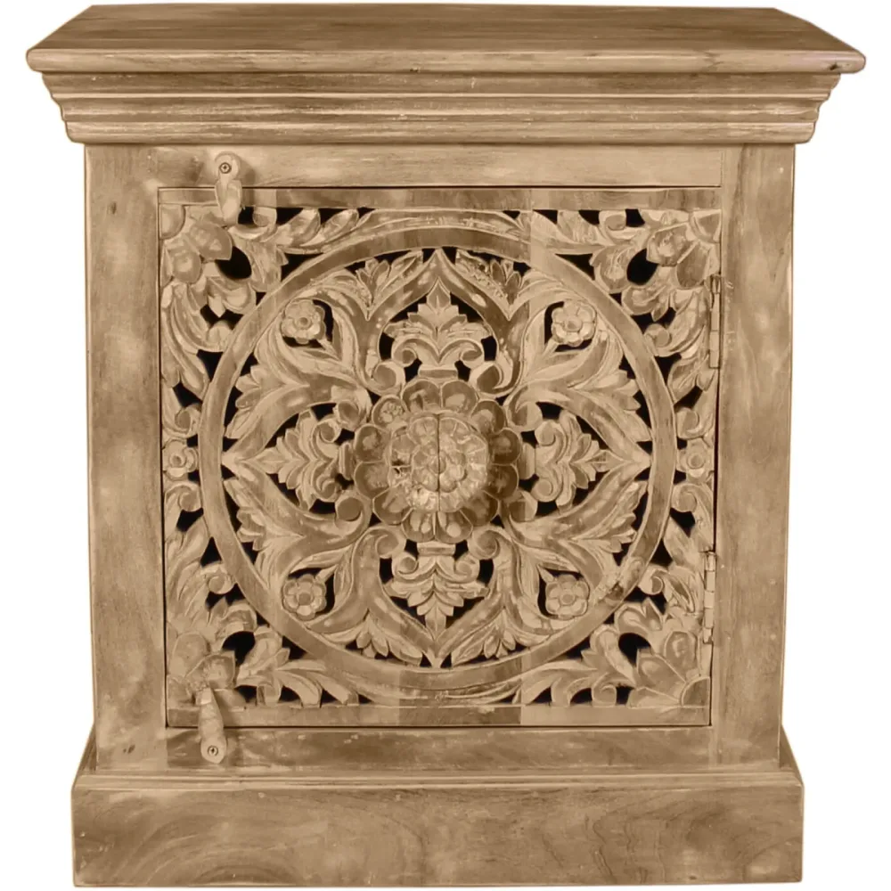 Nachttisch Loreno Braun Holz 60 cm - Farbe: natur - Material: Mango - Nachttisch