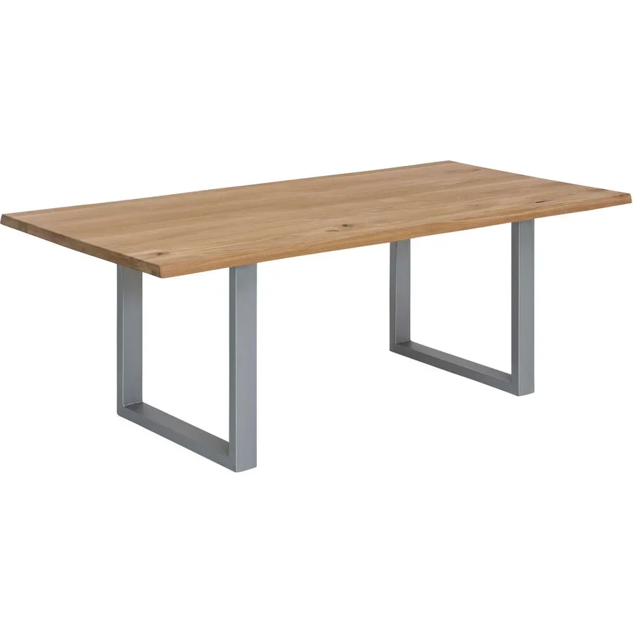 Esstisch Uwe Braun Holz 180 cm - Farbe: natur geölt - Material: Wildeiche - Esstisch