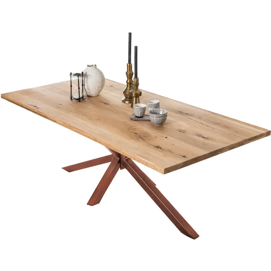 Esstisch Stella Braun Holz 180 cm - Farbe: natur - Material: Wildeiche - Esstisch