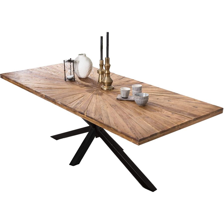 Esstisch Stella Braun Holz 200 cm - Farbe: natur - Material: Teak - Esstisch