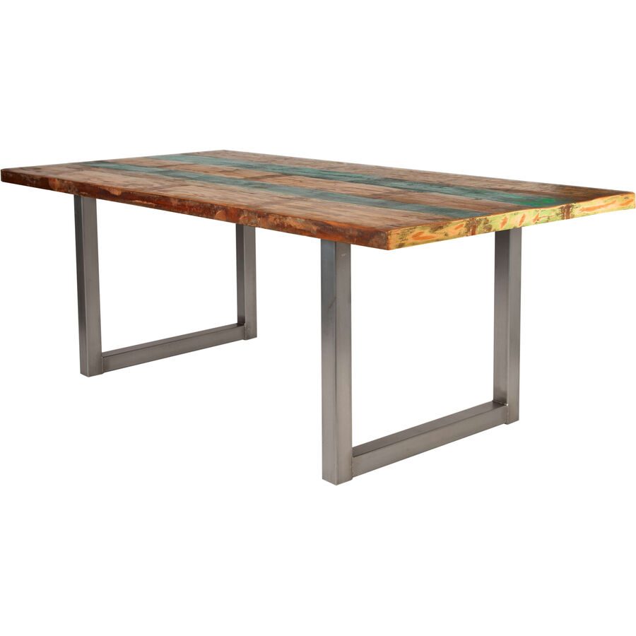 Esstisch Uwe Mehrfarbig Holz 200 cm - Farbe: Bunt - Material: Recycletes Holz - Esstisch