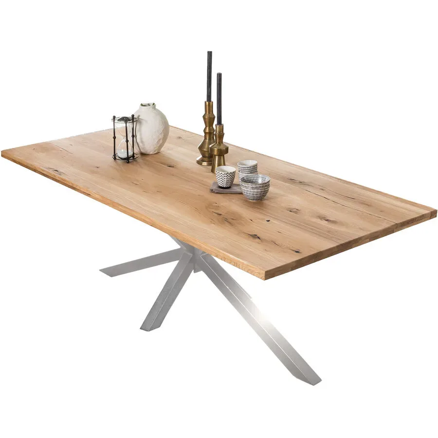 Esstisch Stella Braun Holz 220 cm - Farbe: natur - Material: Wildeiche - Esstisch