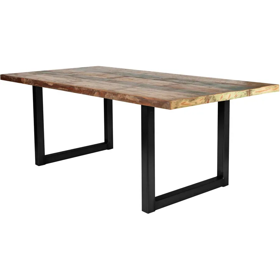 Esstisch Uwe Mehrfarbig Holz 220 cm - Farbe: Bunt - Material: Recycletes Holz - Esstisch