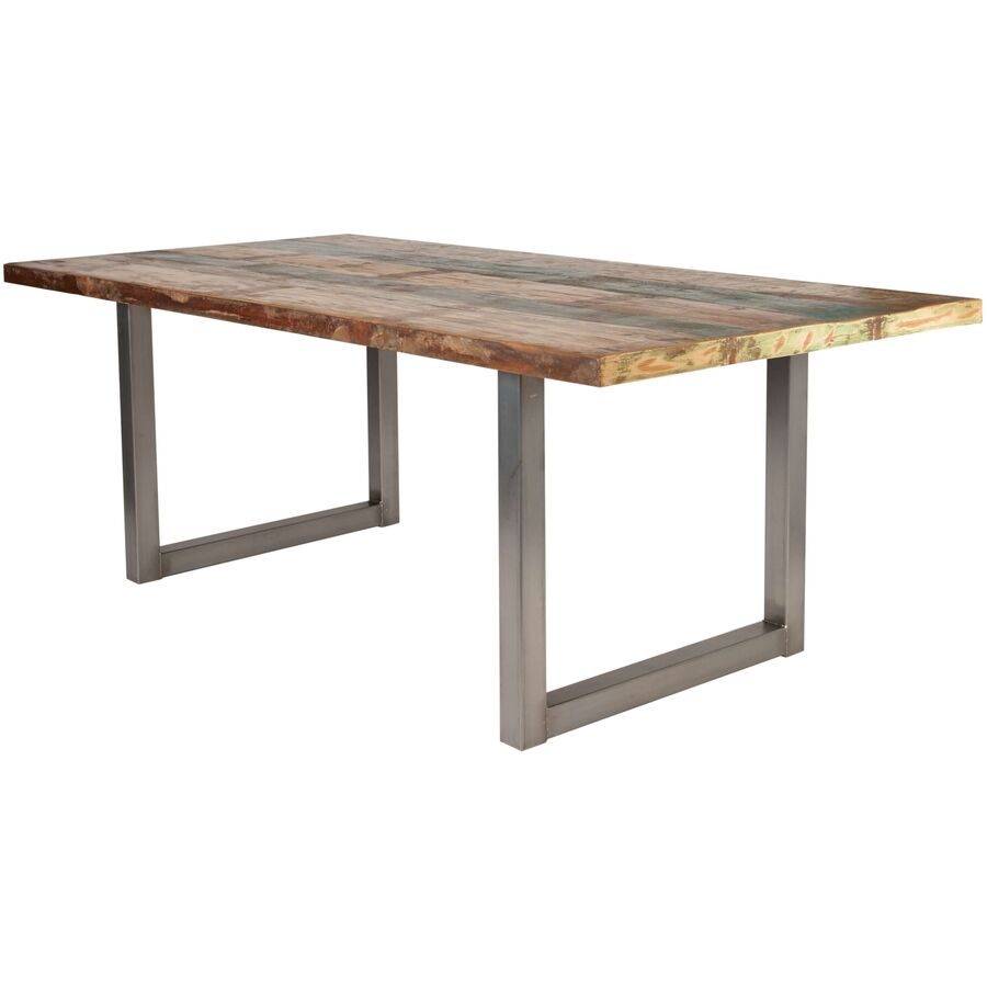 Esstisch Uwe Mehrfarbig Holz 220 cm - Farbe: Bunt - Material: Recycletes Holz - Esstisch