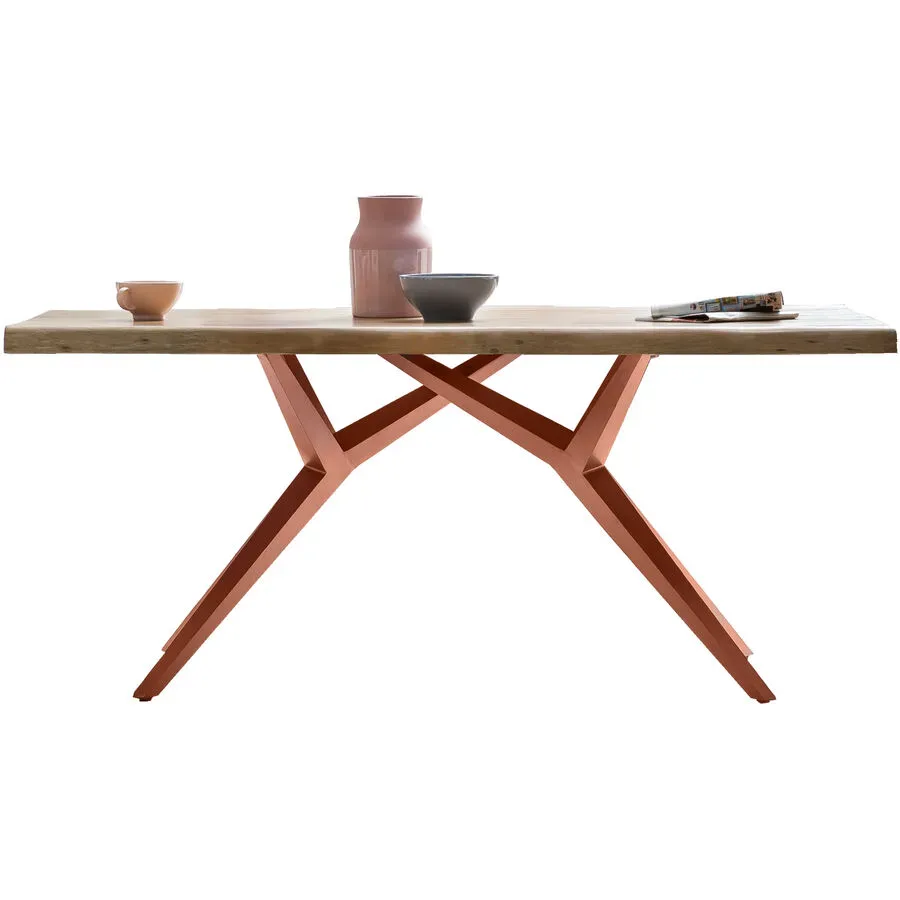 Esstisch Yael Braun Holz 240 cm - Farbe: natur - Material: Mangoholz - Esstisch