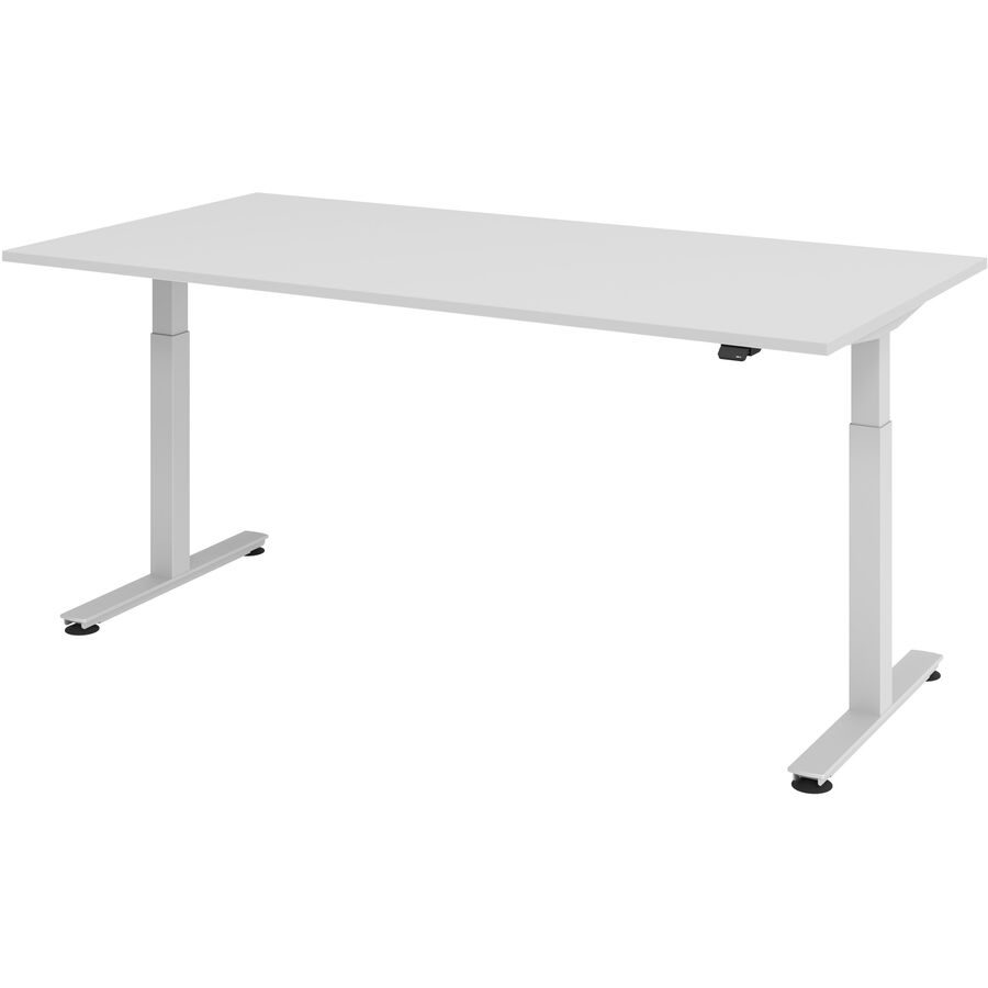 Schreibtisch Office Grau Holz 200 cm - Material: Holzwerkstoff - Schreibtisch