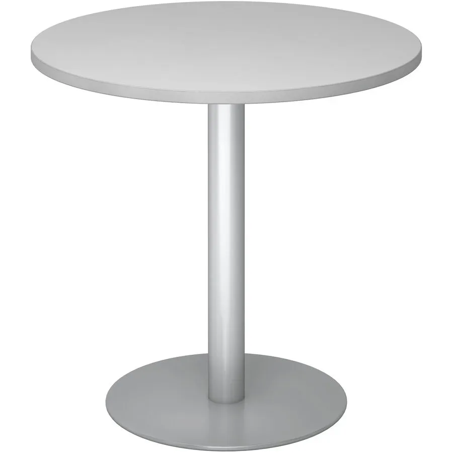 Hammerbacher Säulentisch STF08 Grau, Silber 800 x 745 mm