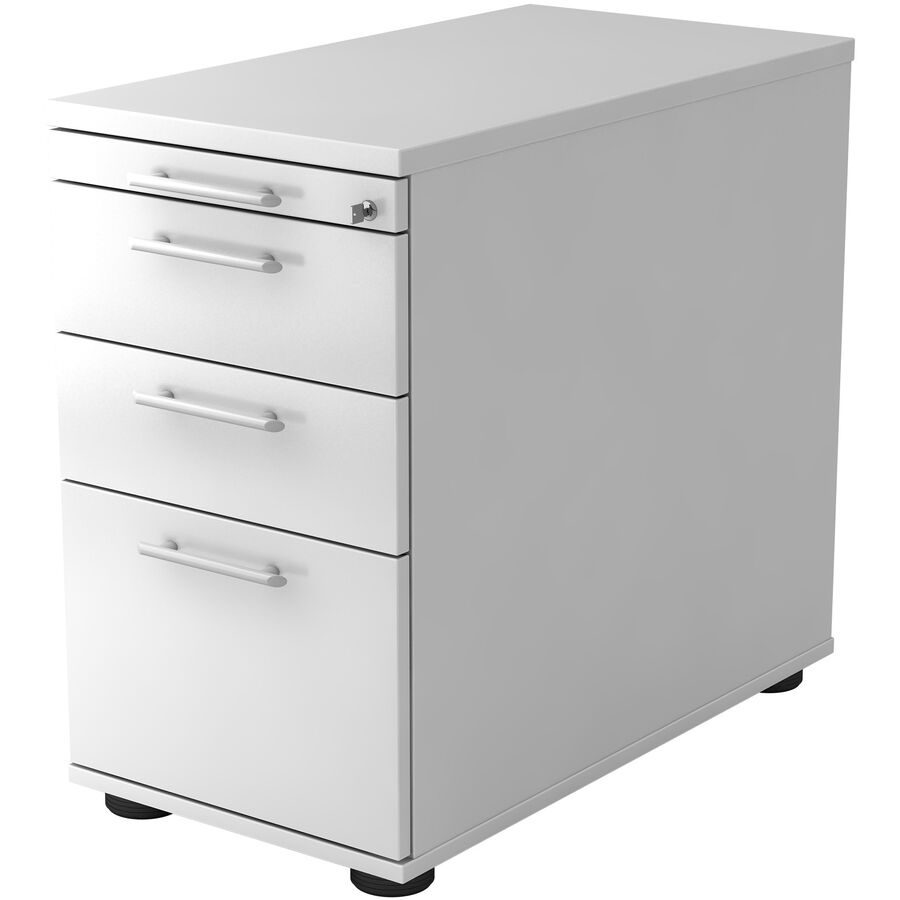 Standcontainer Office Weiss Holz 42.8 cm 76 cm 80 cm - Material: Holzwerkstoff - Standcontainer