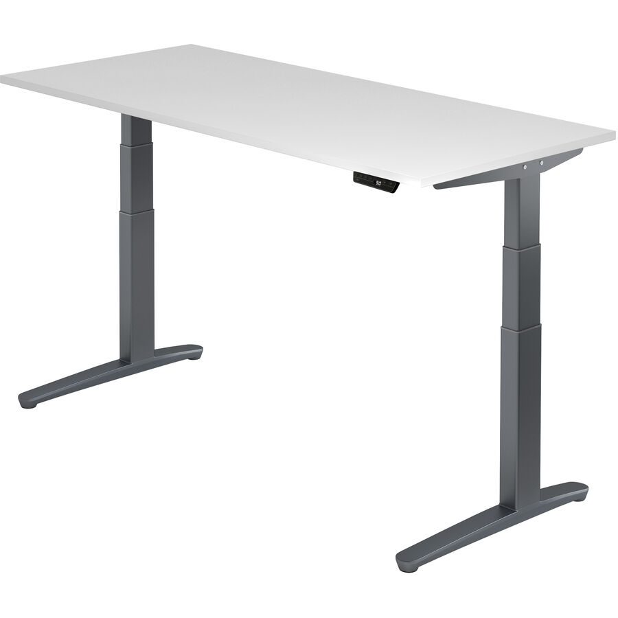Schreibtisch Office Weiss Holz 180 cm - Material: Holzwerkstoff - Schreibtisch