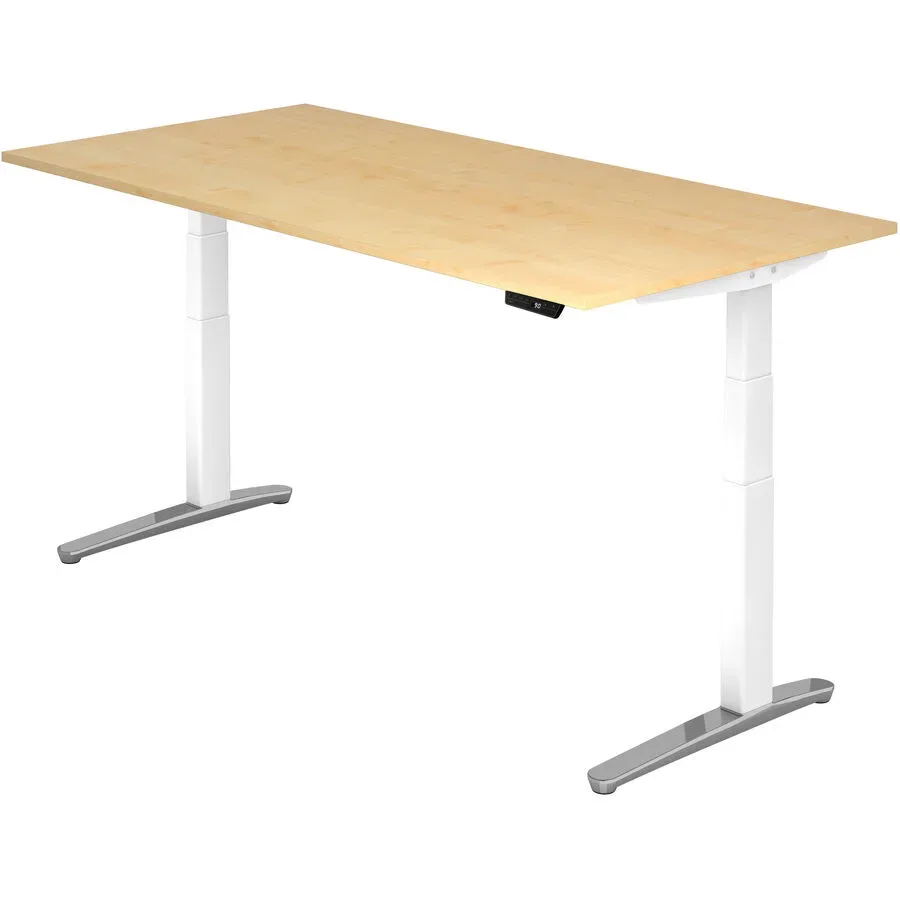 Schreibtisch Office Holz 200 cm - Farbe: Ahorn Dekor - Material: Holzwerkstoff - Schreibtisch