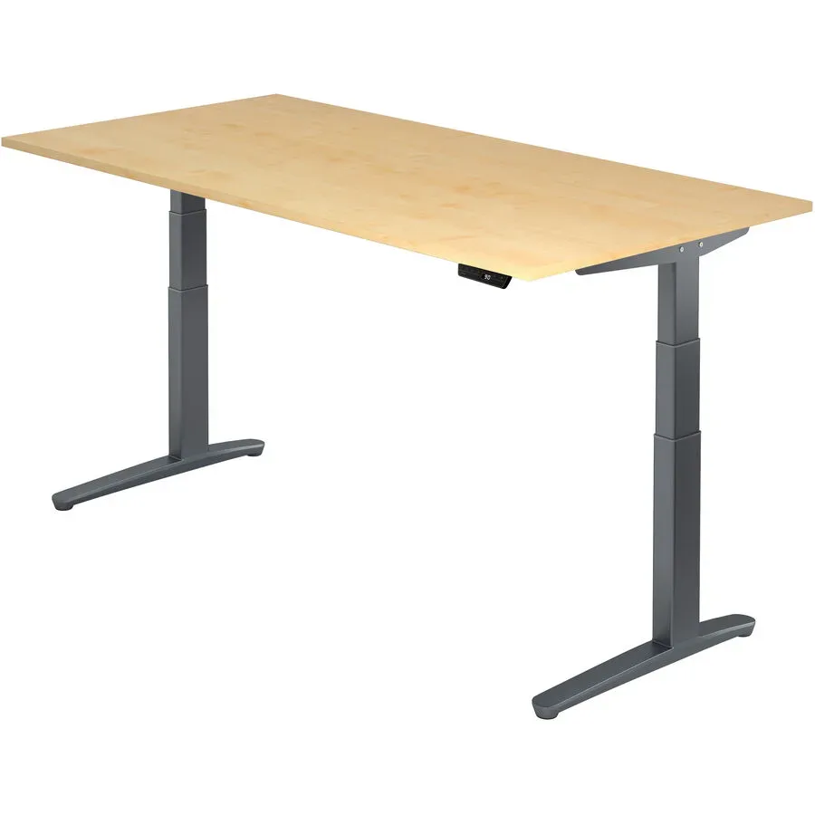 Schreibtisch Office Holz 200 cm - Farbe: Ahorn Dekor - Material: Holzwerkstoff - Schreibtisch