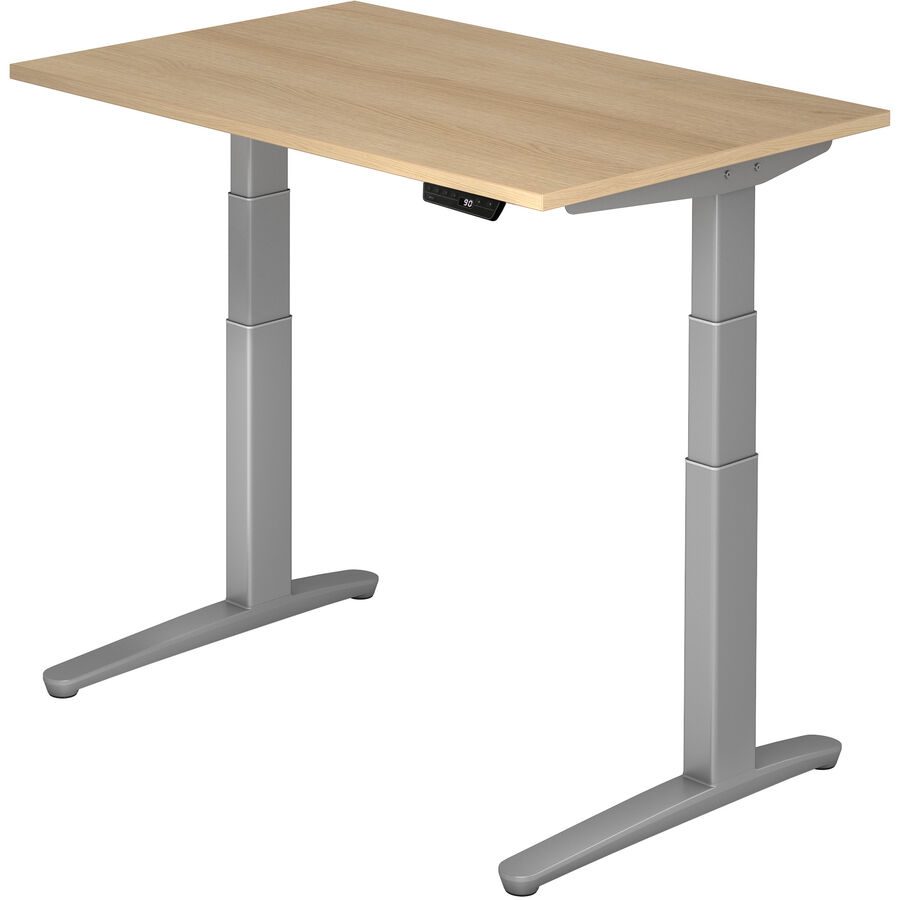 Schreibtisch Office Braun Holz 120 cm - Farbe: Eiche Dekor - Material: Holzwerkstoff - Schreibtisch