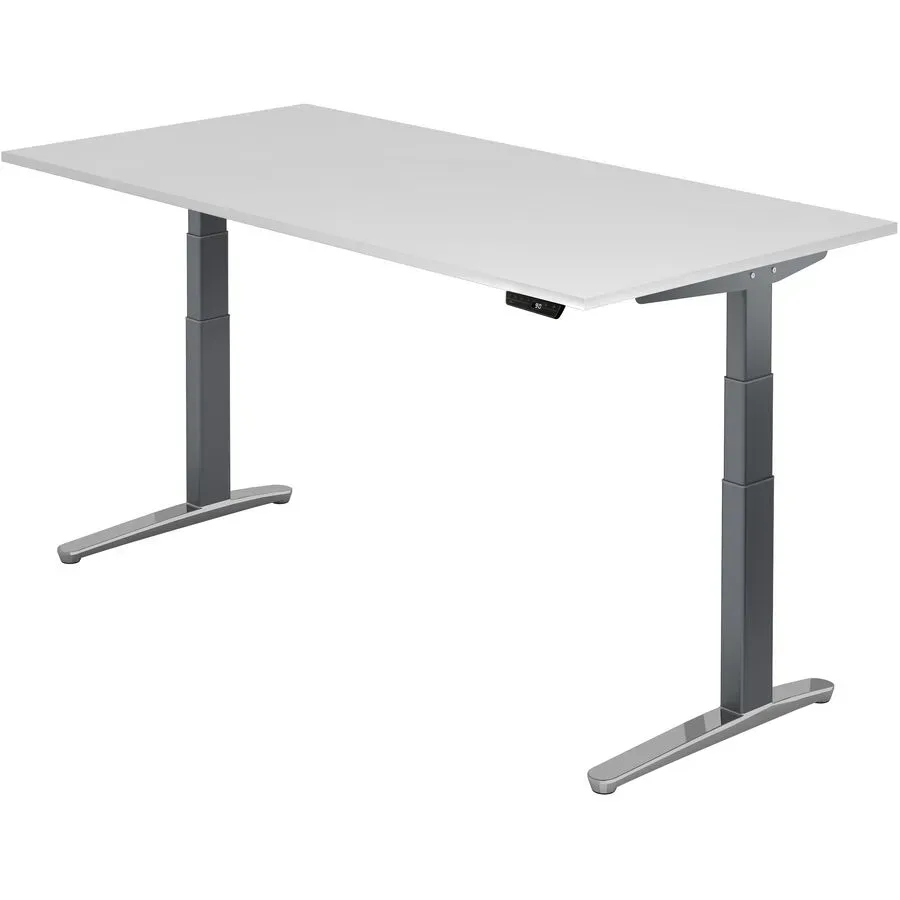 Schreibtisch Office Weiss Holz 200 cm - Material: Holzwerkstoff - Schreibtisch