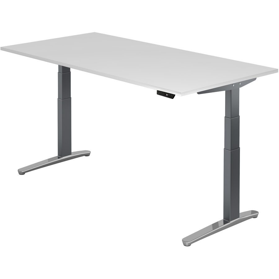 Schreibtisch Office Weiss Holz 200 cm - Material: Holzwerkstoff - Schreibtisch