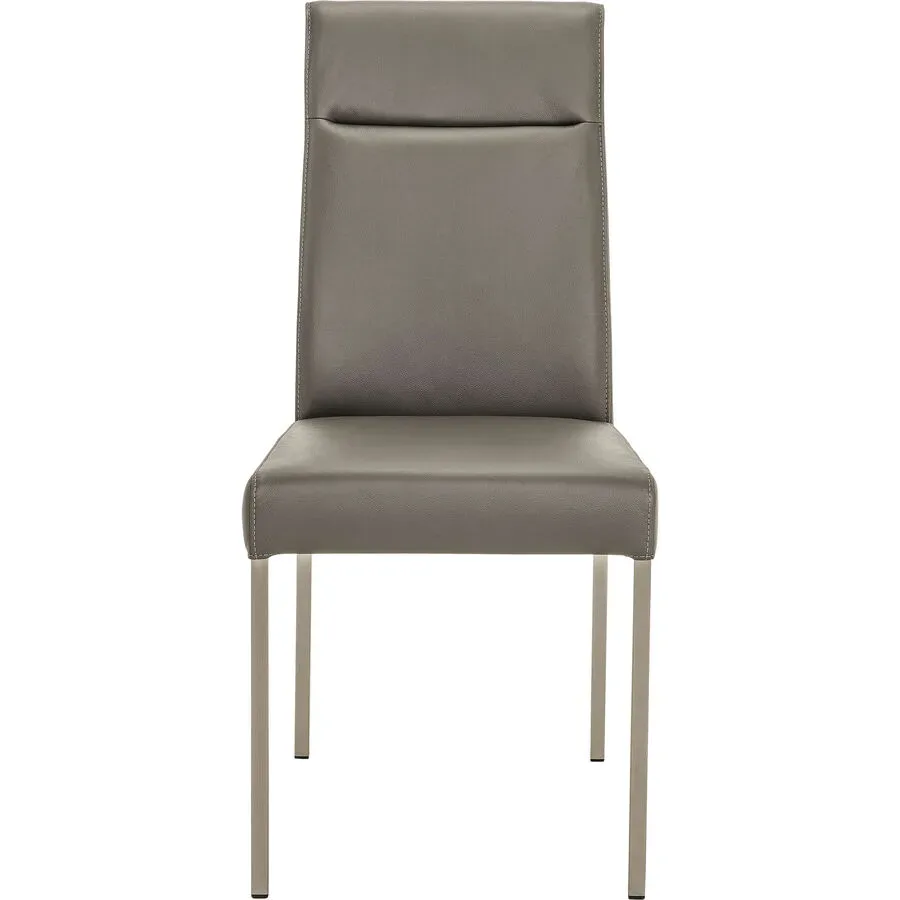 Stuhl Nina Grau Leder 45.5 cm - Stuhl