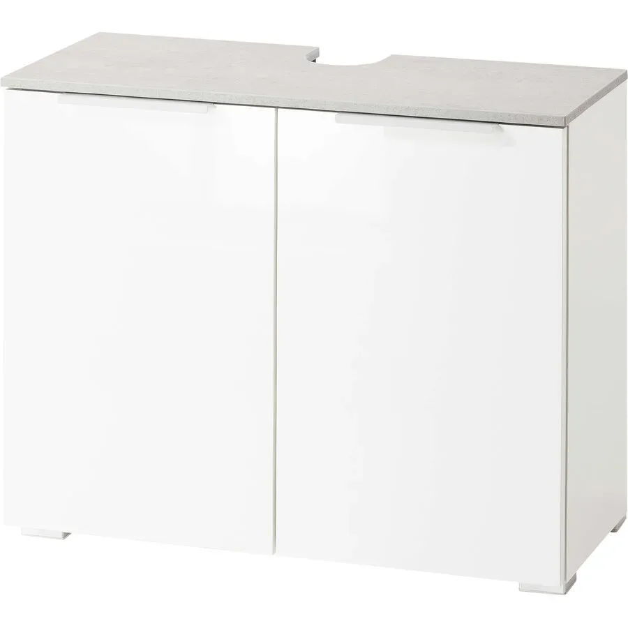 Lavaboy Gala Weiss/Grau Holz 70 cm 35 cm - Farbe: Hochglanz weiss - Material: Holzwerkstoff - Lavaboy
