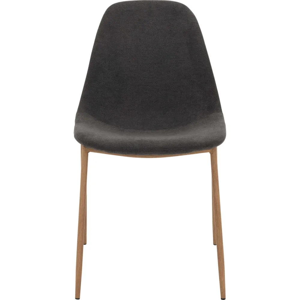 Stuhl Maris Grau Stoff/Holz 45 cm - Farbe: Dunkelgrau - Stuhl