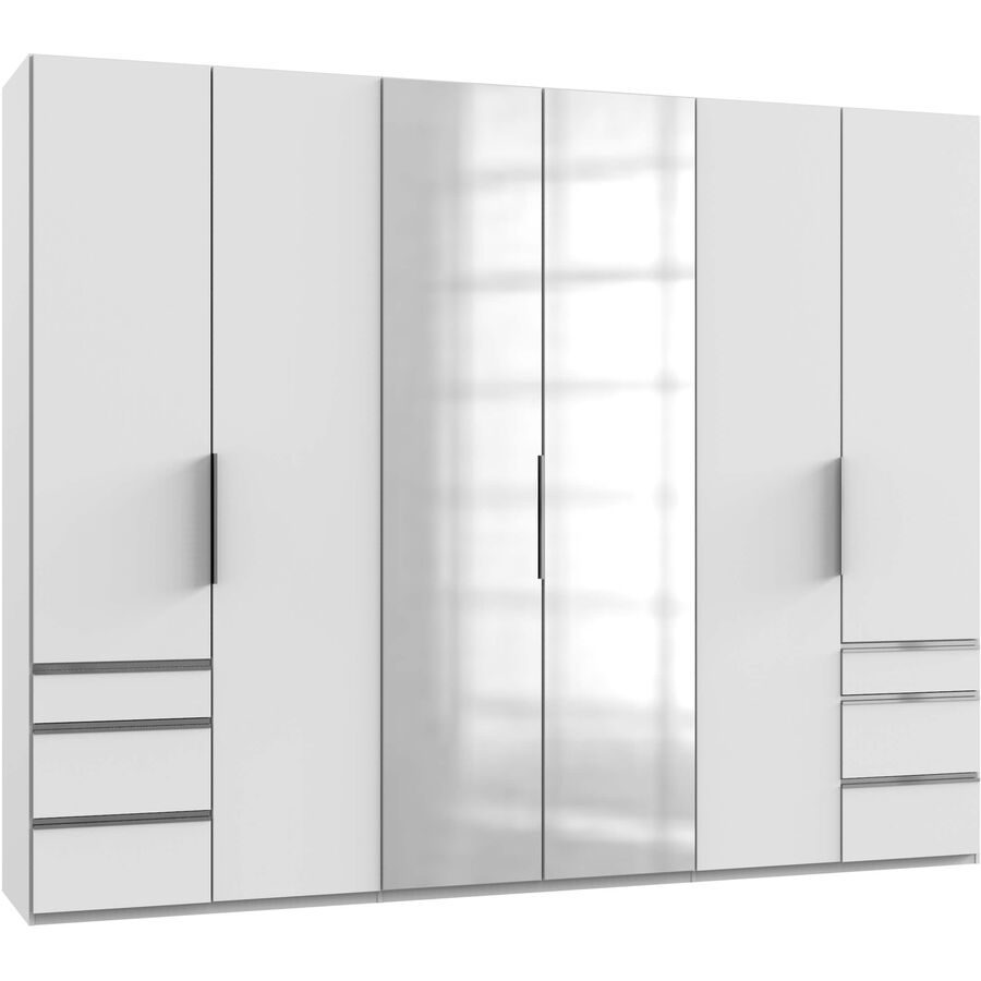 Kleiderschrank Sanko Weiss Holz 300 cm 58 cm 216 cm - Farbe: Dekor weiss - Material: Holzwerkstoff - Kleiderschrank