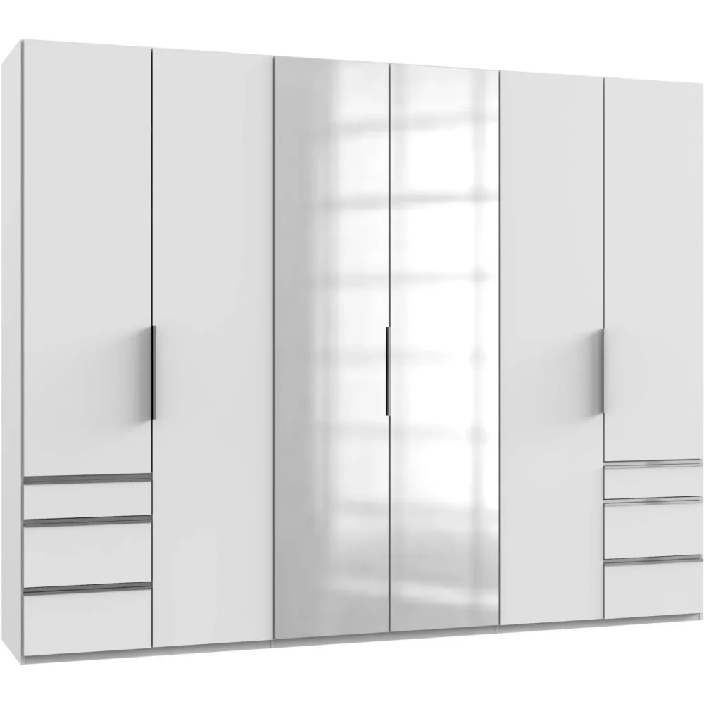 Kleiderschrank Sanko Weiss Holz 300 cm 58 cm 216 cm - Farbe: Dekor weiss - Material: Holzwerkstoff - Kleiderschrank
