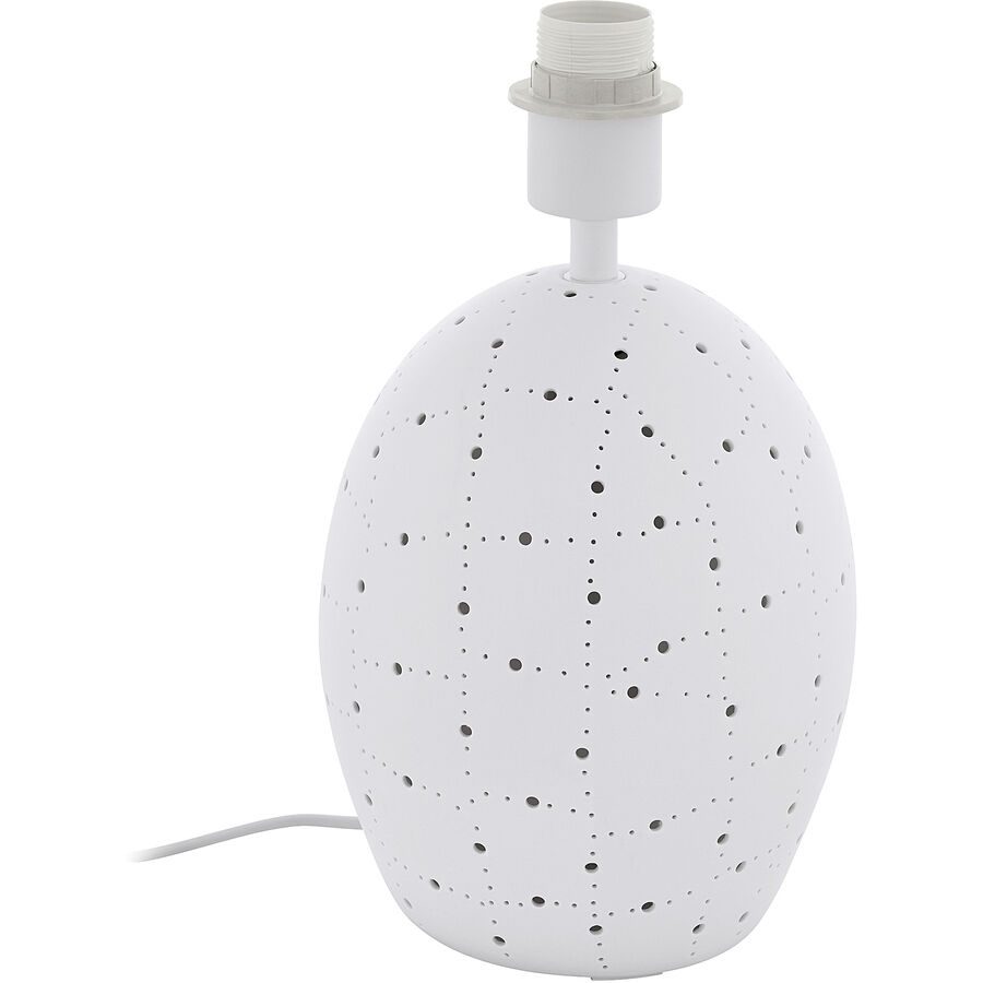 Tischlampe Lanciano Weiss Keramik 18 cm 32 cm - Tischlampe