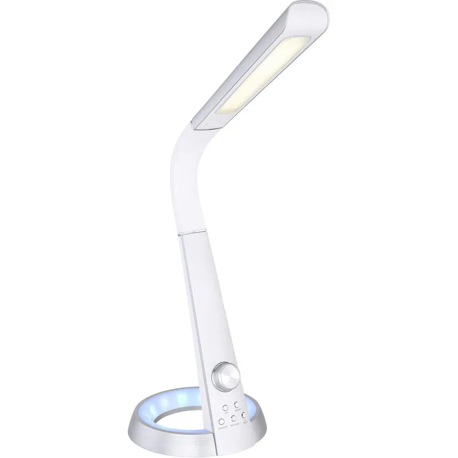 Bürolampe Vergato Silber Kunststoff 19 cm 64 cm - LED - Lichtfarbe: Warmweiss - Kaltes Tagesweiss - Bürolampe- LED Energiesparlampe