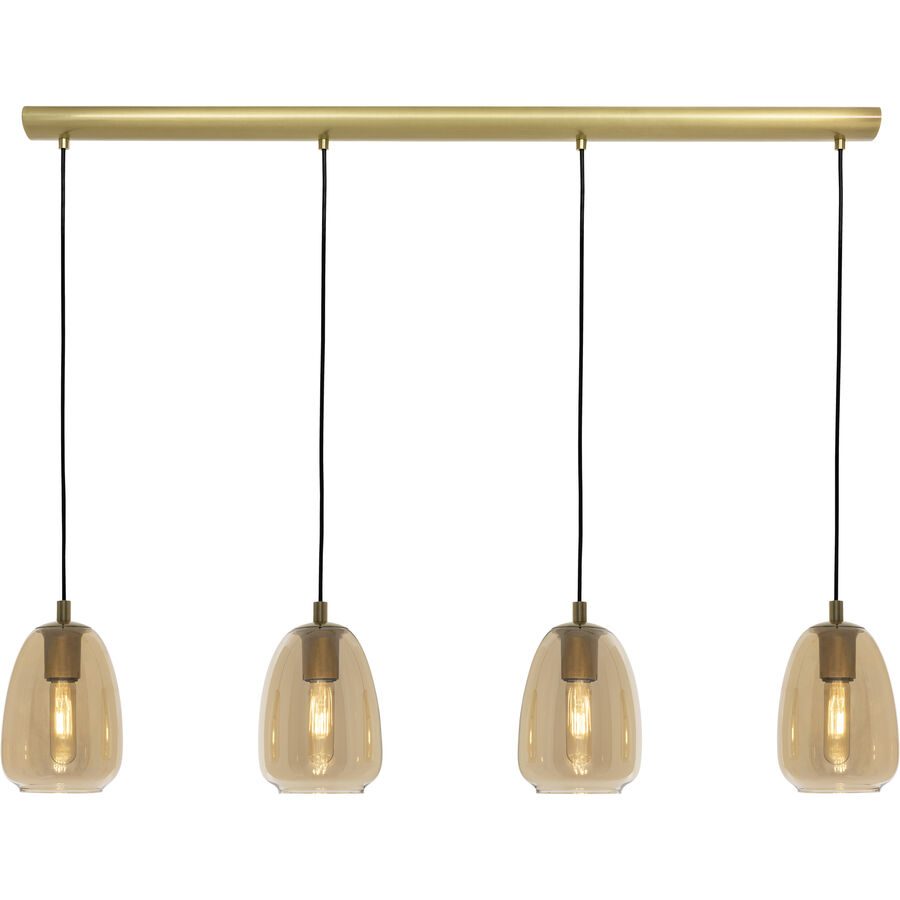 Pendellampe Gamalero Gelb/Gold Glas 108 cm 110 cm - Farbe: Bernstein - Pendellampe