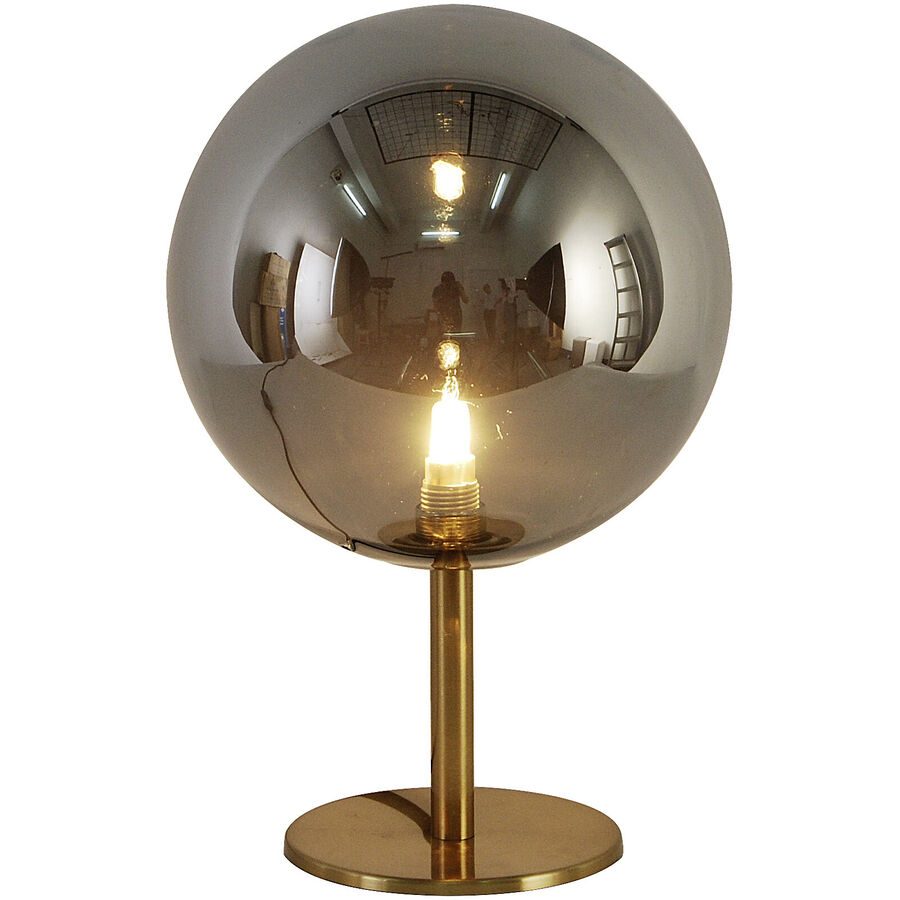 Tischlampe Sirmione Gold/Grau Glas 20 cm 30 cm - Farbe: smokey, rauchgrau, gold - Tischlampe