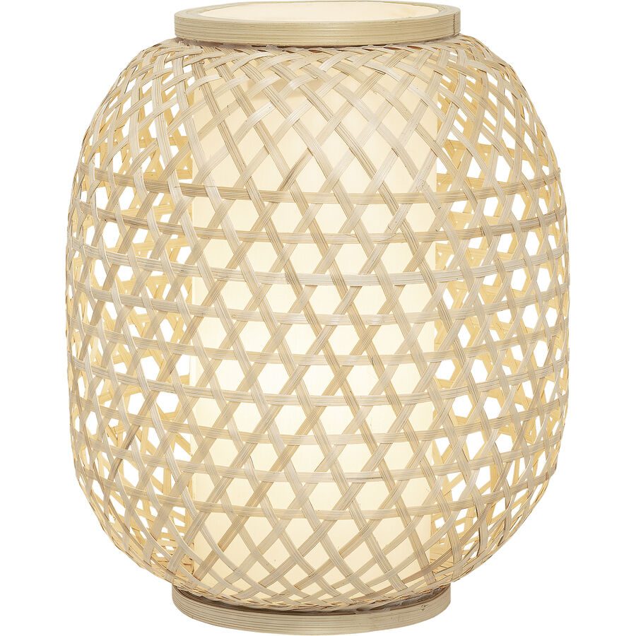 Tischlampe Sedrina Braun Kunststoff 25 cm 31 cm - Farbe: Nature - Tischlampe