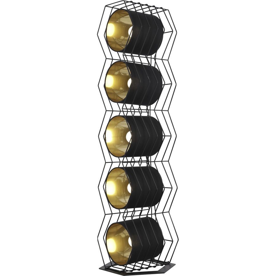 Stehlampe Perdrigau Schwarz Metall/Stoff 22 cm 95 cm - Material: Metall/ Stoff - Stehlampe