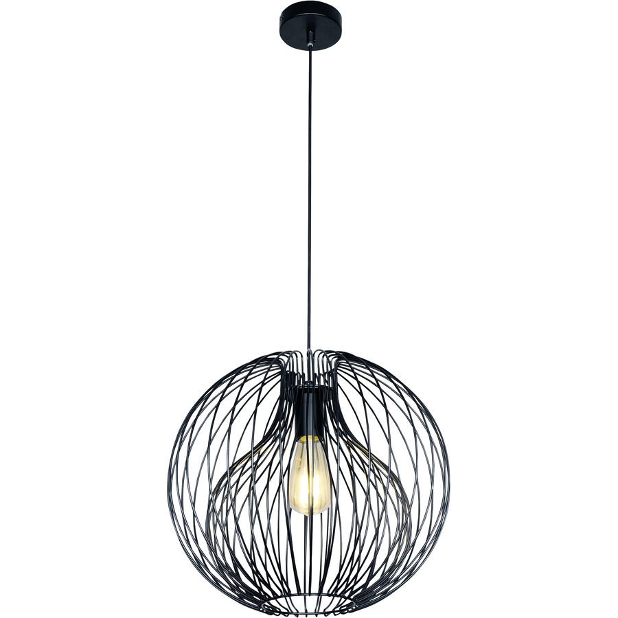 Pendellampe Amando Schwarz Metall 40 cm 120 cm - Pendellampe