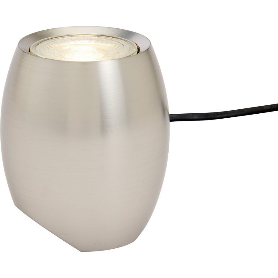 Tischlampe Marea Silber Metall 8 cm 9 cm - Farbe: Nickel - LED - Lichtfarbe: Warmweiss - Tischlampe- LED Energiesparlampe