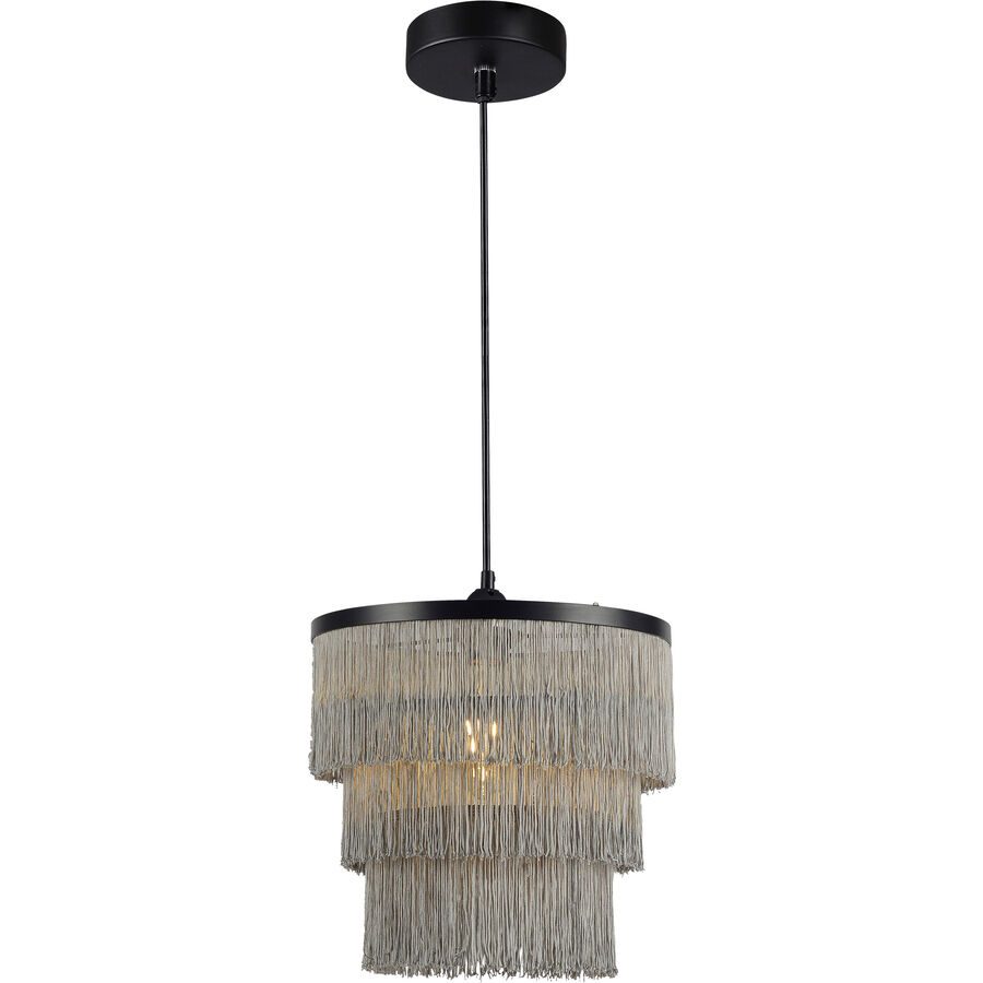 Pendellampe Charente Grau/Schwarz Metall 30 cm 124 cm - Pendellampe